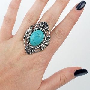 Turquoise flora vista ring